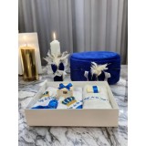 Set complet cu Trusou Botez + Cutie Buretata pentru hainute + Lumanare - TB922