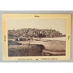 ORASUL JAFFA , VEDERE DE ANSAMBLU , GRAFICA IN PENITA , CARTE POSTALA , LITOGRAFIE , CCA. 1900