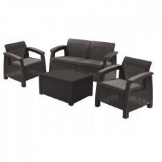 Set mobilier gradina graphite Keter Corfu Box