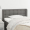 vidaXL Tăblie de pat cu aripioare gri &icirc;nchis 83x16x78/88 cm textil