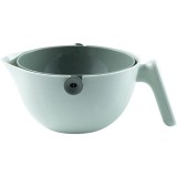 Bol cu doua straturi, flippy, pentru fructe, legume, cu cos de scurgere a apei, 2l, din abs+pp, 29.9 x 22.5 x 11.8 cm, verde