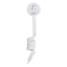 Lampa Citit LED, Siret, Alb, Brat Flexibil, 3x26cm, Baterii Incluse