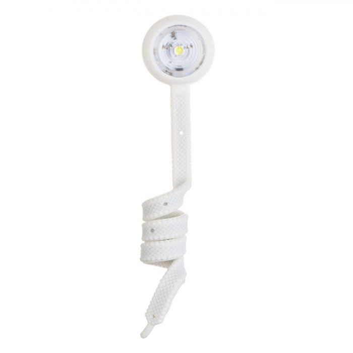 Lampa Citit LED, Siret, Alb, Brat Flexibil, 3x26cm, Baterii Incluse