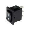 Intrerupator FR 19.2x13mm (ON)-OFF-(ON) negru