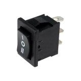 Intrerupator FR 19.2x13mm (ON)-OFF-(ON) negru
