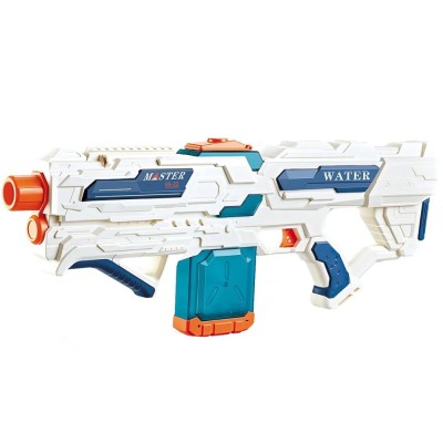 Pistol cu Apa pentru Copii 14+ ani, Cyrax, Rezervor 600ml, cu baterie 1200mAh, Electric Burst, Alb/Albastru foto