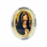 Icoana de perete Maica Domnului din rasina 35 x 27cm, alb / EXT 9914