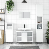 Dulap pentru baie, alb, 80x33x60 cm, lemn compozit GartenMobel Dekor, vidaXL