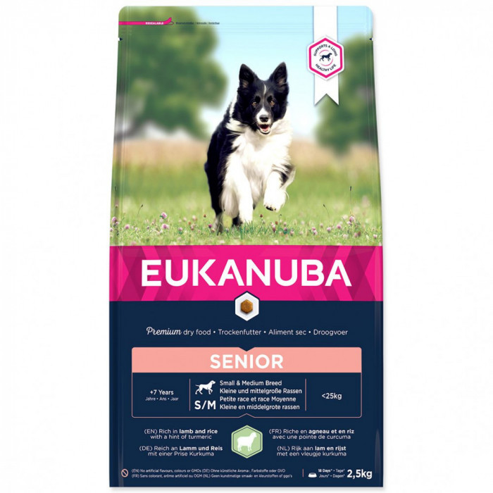 EUKANUBA Senior Small &amp;amp; Medium Breed Lamb 2,5 kg