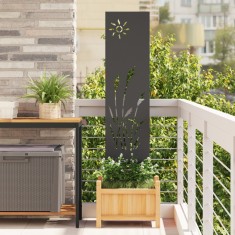 vidaXL Panou Decorativ de Grădină Altele Negru 32 x 140 cm