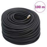 vidaXL Furtun de aer hibrid, negru, 0,6", 100 m, cauciuc și PVC 154501