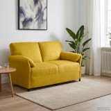 vidaXL Canapea cu 2 locuri Galben 158 x 83 x 95 cm Catifea 42033960