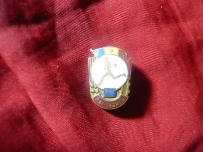 Insigna Sport Romania - Polisprtiv cl. I ,metal si email , h=1,3cm foto