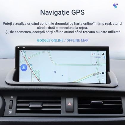 Navigatie Lexus CT 2011-2019 Android ecran 10.25&quot; 8+128 4G BT camere 360 CarStore Technology