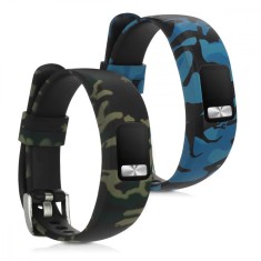 Set 2 Curele pentru Garmin Vivofit 4, kwmobile, Silicon, Multicolor, 51920.01 foto