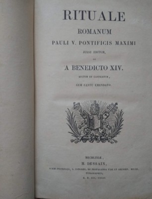 Rituale romanum 1873 foto