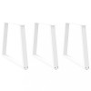 VidaXL Picioare de masă &icirc;n formă de V, 3 buc., alb, 70x (72-73,3) cm, oțel 4012585