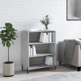 vidaXL Dulap cu rafturi, gri sonoma, 69,5x32,5x90 cm, lemn compozit