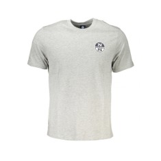 Tricou barbati, cu mini logo brodat, Regular fit, Gri deschis, S