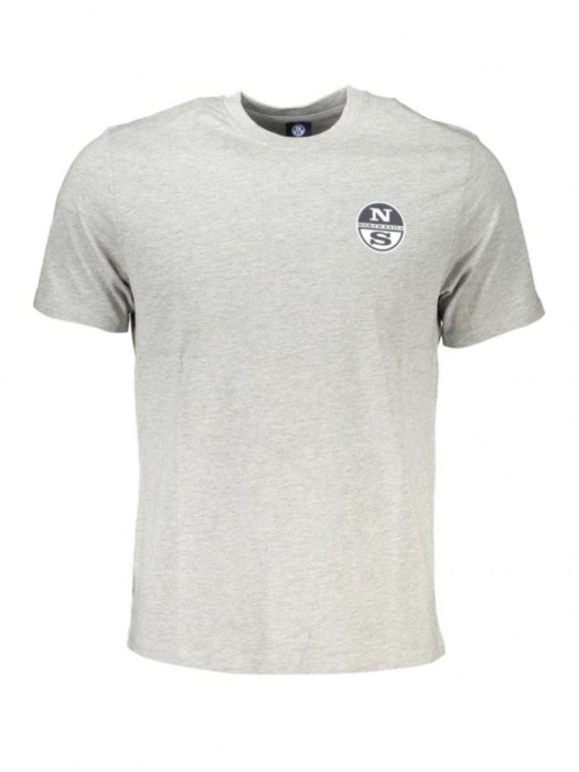 Tricou barbati, cu mini logo brodat, Regular fit, Gri deschis, S