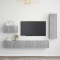 vidaXL Set de dulapuri TV, 4 buc., gri beton, lemn prelucrat 3079096