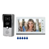 Sistem video de interfon cu ecran de 7 inchi, CRISTALIS SALE&trade;, Videointerfon cu 5 chei de acces, Vedere nocturna, Sonerie de usa pentru vila sau apart