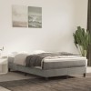 VidaXL Pat box spring cu saltea, gri deschis, 120x200 cm, catifea 3144321