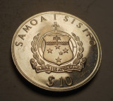 Samoa i Sisifo 10 Dollar Dolari 1991 UNC, Australia si Oceania