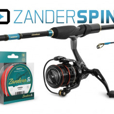 Set Zander Spin:Lanseta Zandera 2,30M;Mulineta Carbonix 3T;fir Zandera-Delphin