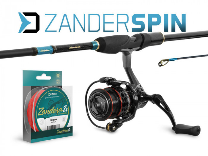 Set Zander Spin:Lanseta Zandera 2,10M;Mulineta Carbonix 3T;fir Zandera-Delphin