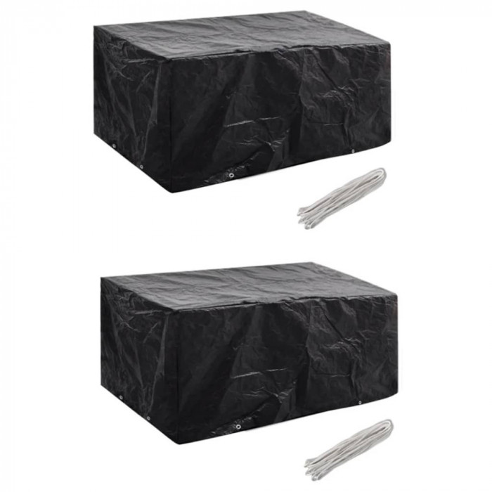 Gossi huse mobilier gradina 2 buc. 180x140 cm set poliratan 8 ocheti