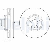 Disc frana Bmw Seria 5 16, Seria 5 Gran Turismo 17, Seria 5 Touring 17, Seria 6 18, Seria 6 Gran Coupe 18, Seria 7 15, montare Fata, 348x36mm,