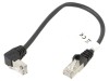 Patch cord F/UTP 5e ecranat negru 0,25m, Goobay
