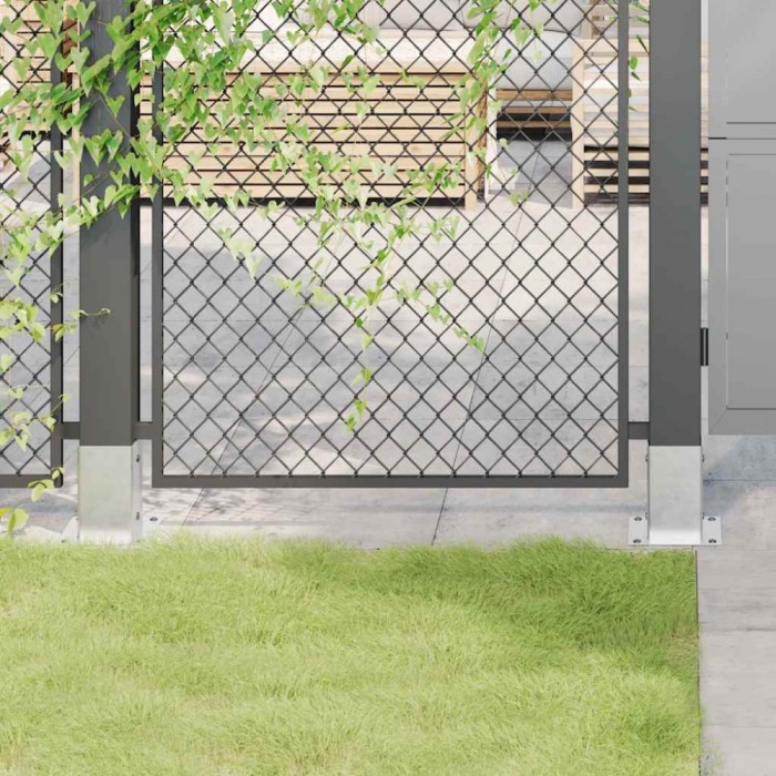 vidaXL Baze st&acirc;lp pătrate 12 buc Argintiu 81x81 mm Oțel galvanizat