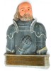 Placa Relief Ipsos Bust Goethe G&ouml;tz von Berlichingen Policrom 45cm Ceramica Decorativa Reconditionata