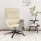 Scaun de relaxare, crem, material textil