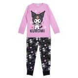 Set Pijamale de Iarnă din Bumbac Lila și Negru cu Model Kuromi, CMCLASS