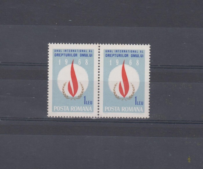 M1 TX5 5 - 1968 - Anul international al drepturilor omului - perechi de doua