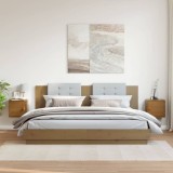 vidaXL Dulapuri perete 2 buc, maro miere, 31,5x30x30cm, lemn masiv pin