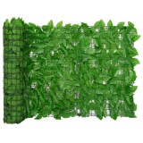 VidaXL Paravan de balcon, frunze verzi, 300x75 cm