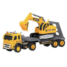 Set de joaca Transportator cu excavator, Sunet si lumini