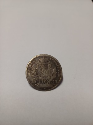 AMS @ - NASTURE - MONEDA DE ARGINT, lucrat din moneda de 10 KREUZER 1767, SUPERB foto