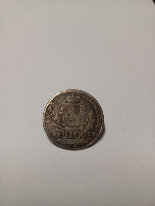 AMS @ - NASTURE - MONEDA DE ARGINT, lucrat din moneda de 10 KREUZER 1767, SUPERB