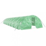 Cumpara ieftin Sera cu cadru din otel, verde, 80 m&sup2;, 16x5x2,3 m