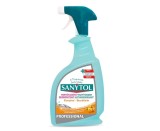 Solutie dezinfectanta si ultradegresanta pentru bucatarie Sanytol Professional Portocala, 750 ml