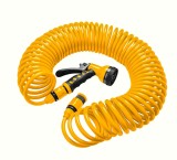 Furtun Gradina Spiralat 15m, 8 Functii, Pistol Stropit Ajustabil, Conectori Rapizi 3/8, Presiune 13 Bar