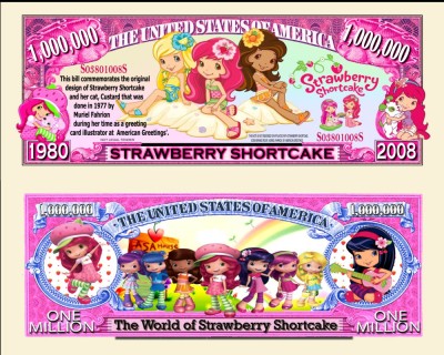 !! SUA = FANTASY NOTE (TJ6) = DESENE ANIMATE : STRAWBERRY SHORTCAKE - 2008 - UNC foto