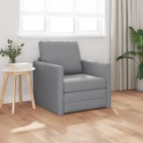 VidaXL Sofa Pat de podea 2 &icirc;n 1 Gri Deschis 74x77x81 cm