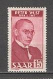 Saarland.1950 10 ani moarte P.Wust-filozof SS.508, Nestampilat
