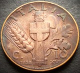 Cumpara ieftin Moneda istorica 10 CENTESIMI - ITALIA FASCISTA, anul 1938 * cod 3471 B = patina, Europa